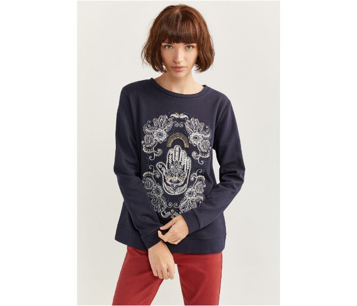 Springfield SS20 Full Sleeve Sweat Shirt Medium For Women - Blue - Zoom Image 1