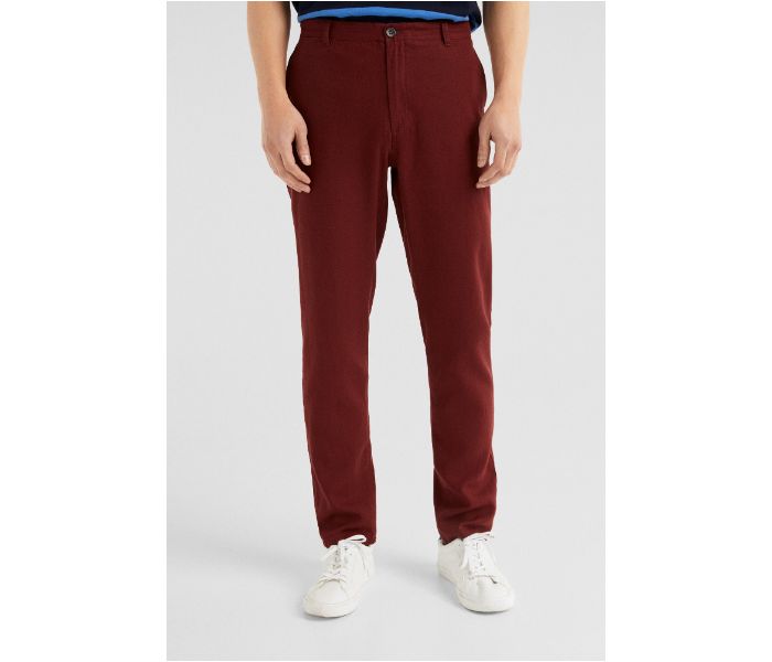 Springfield SS19 Solid Sport Trouser Chinos EU 42 For Men - Wine - Zoom Image 2