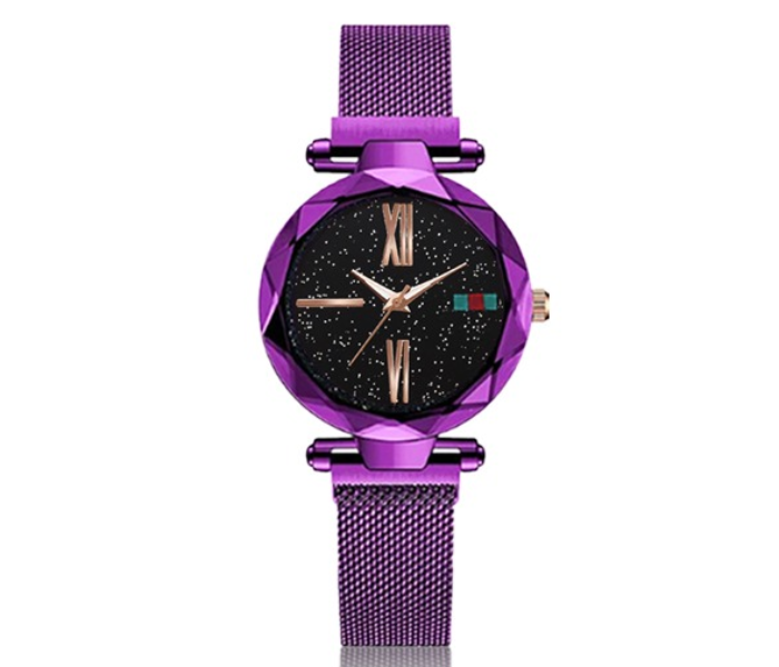 FLLi Star Sky Magnetic Mesh Strap Watch - Purple - Zoom Image