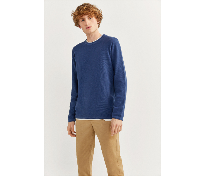 Springfield SS20 Long Sleeve Knitwear Fantasy Cotton Small For Men - Blue - Zoom Image 1