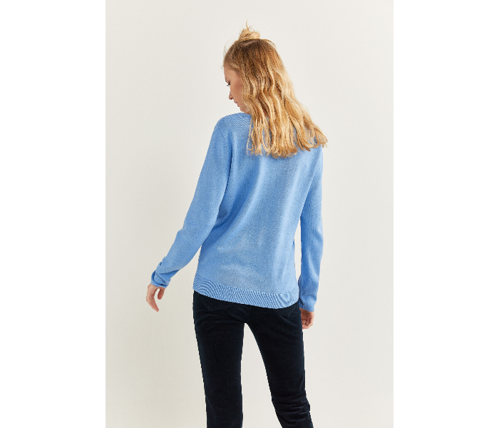 Springfield S20 Long Sleeve Knitwear Extra Small For Women - Light Blue - Zoom Image 4