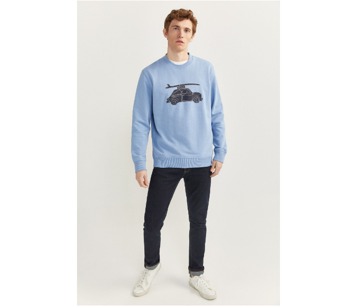 Springfield SS20 Knitwear Sweatshirt Medium - Light Blue - Zoom Image 3