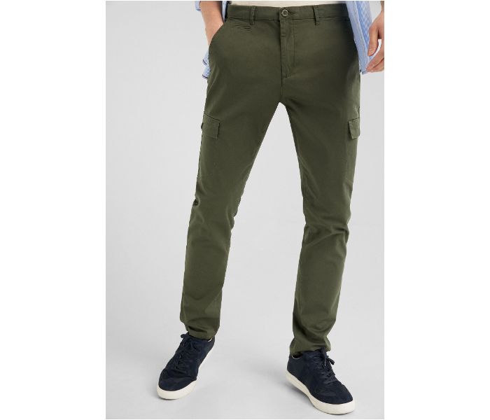 Springfield SS19 Solid Sport Trouser Chinos EU 46 For Men – Dark Green - Zoom Image 3