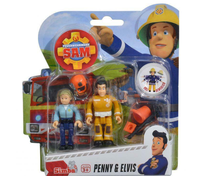 Simba Fireman Sam Figures Penny and Elvis Doll Toy - Zoom Image