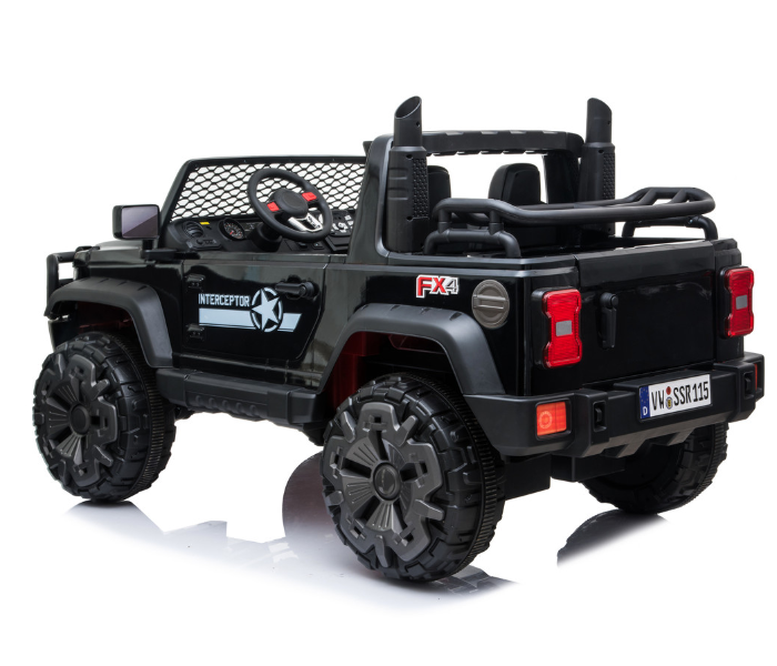 Babylove 29-026A Fc-Jeep Wrangler Rechargable Car With Remote And 2motor Music And Light - Black - Zoom Image 3