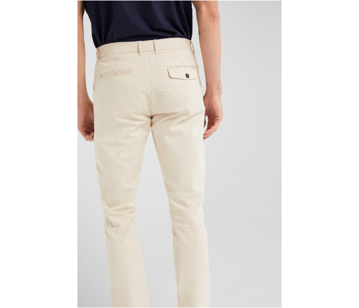 Springfield SS19 Solid Sport Trouser Chinos EU 48 For Men - Cream - Zoom Image 4