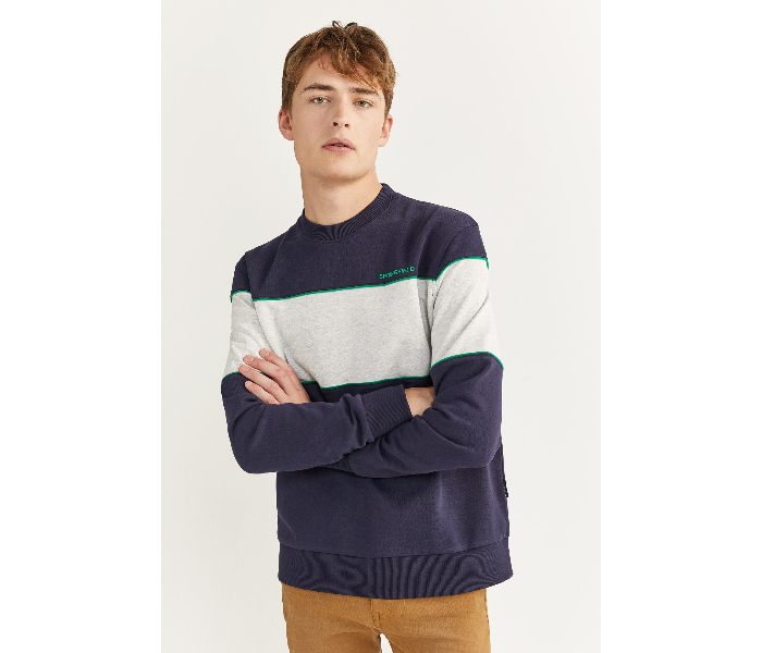 Springfield SS20 Knitwear Sweatshirt Small - Blue and White - Zoom Image 1