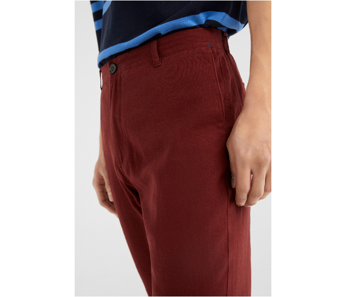 Springfield SS19 Solid Sport Trouser Chinos EU 40 For Men - Wine - Zoom Image 4