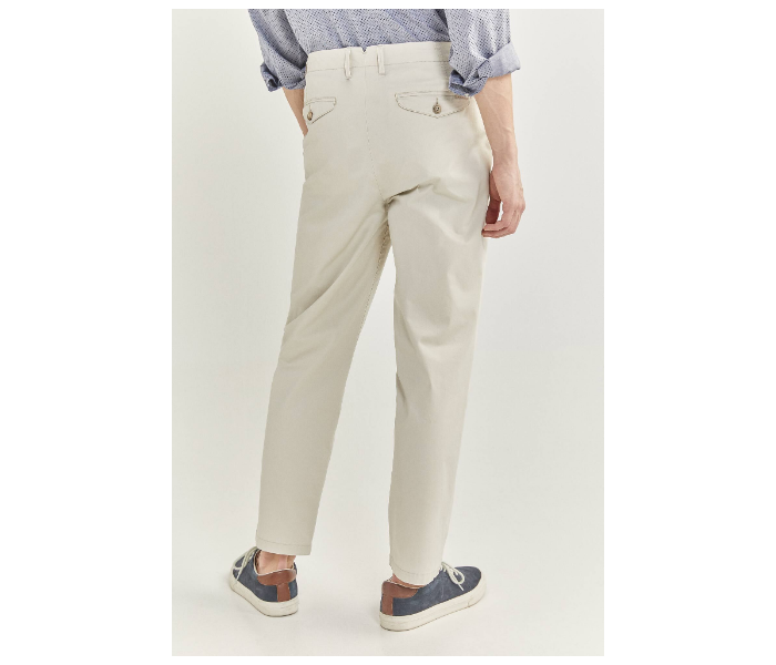 Springfield SS20 Solid Sport Trousers Chinos EU 38 For Men - Cream - Zoom Image 4