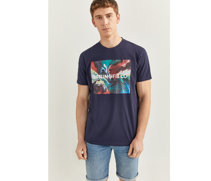 Springfield SS20 SPF Short Sleeve T-shirt Small - Dark Blue - Zoom Image 4