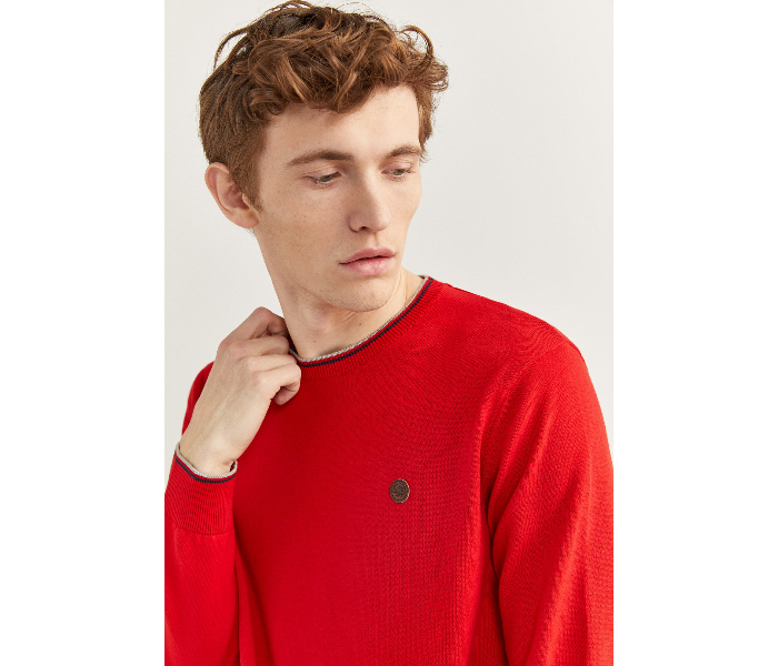 Springfield SS20 Long Sleeve Knitwear Fantasy Cotton Medium For Men - Red - Zoom Image 2