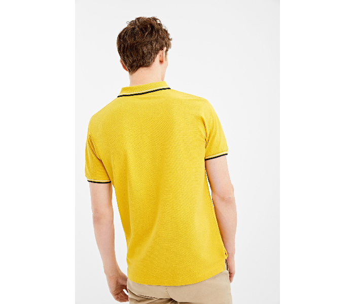 Springfield AW19 Basic Slim Fit Polo T-Shirt Medium For Men - Yellow - Zoom Image 4