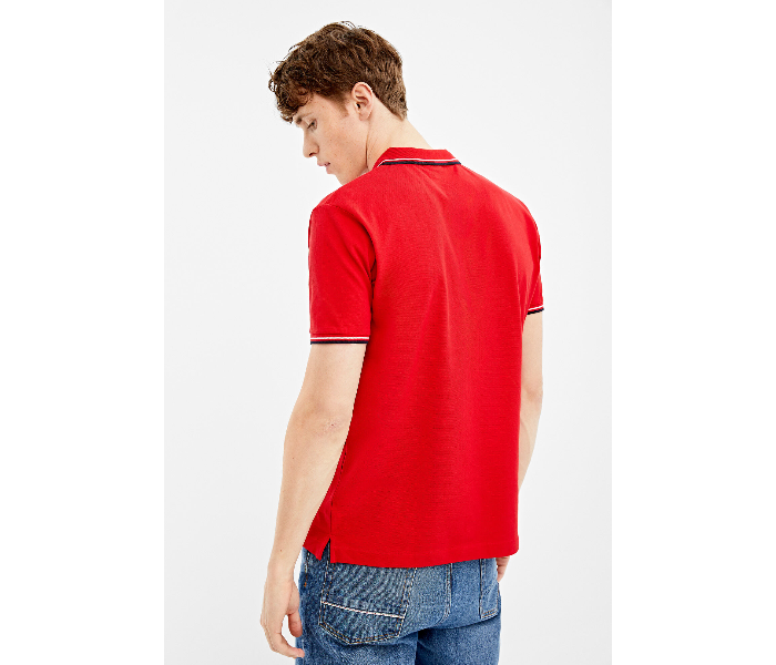 Springfield AW19 Basic Slim Fit Polo T-Shirt XX-Large For Men - Red - Zoom Image 2