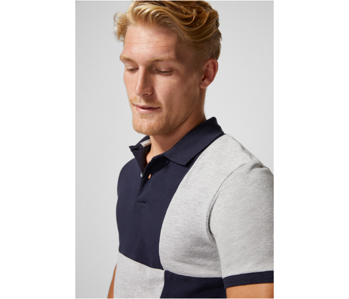 Springfield AW18 Polo Fancy T-Shirt X-Small For Men - Grey And Blue - Zoom Image 1