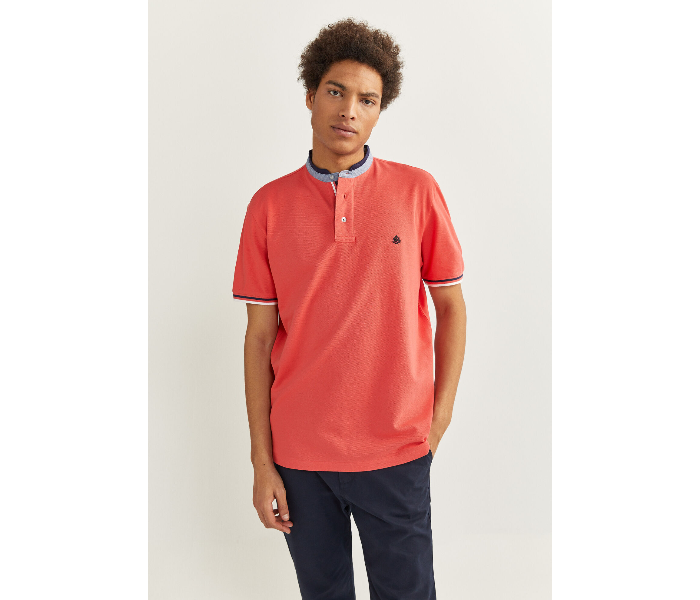 Springfield SS20 Basic Solid Slim Fit Polo T-Shirt Medium For Men - Peach - Zoom Image 2