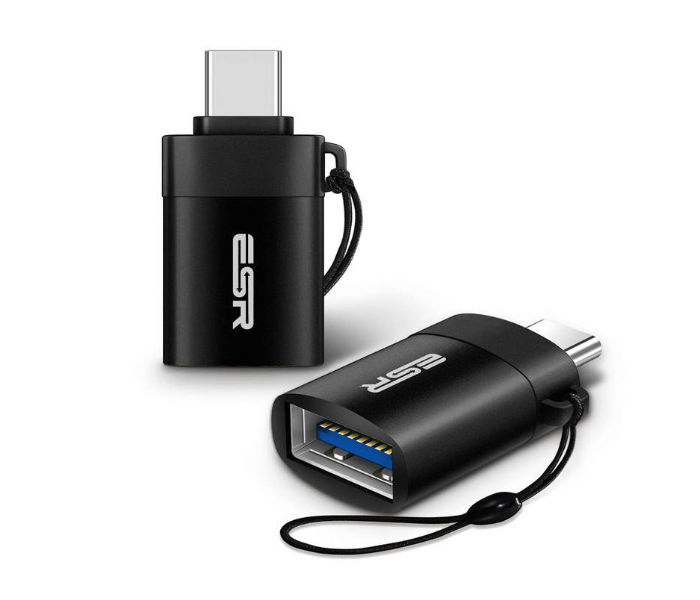 ESR Pack of 2 USB 3.0 To USB-C Adapter - Black - Zoom Image 1