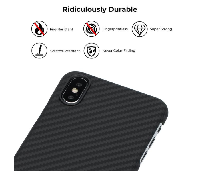 Pitaka 6.5 inch MagEz Case for iPhone XS Max - Black and Grey Twill - Zoom Image 5