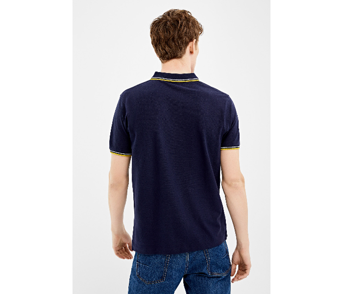 Springfield AW19 Basic Slim Fit Polo T-Shirt Medium For Men - Navy - Zoom Image 4