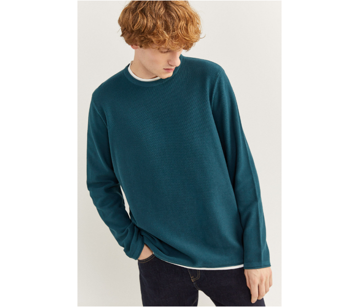 Springfield SS20 Long Sleeve Knitwear Fantasy Cotton XX-Large For Men - Dark Green - Zoom Image 2