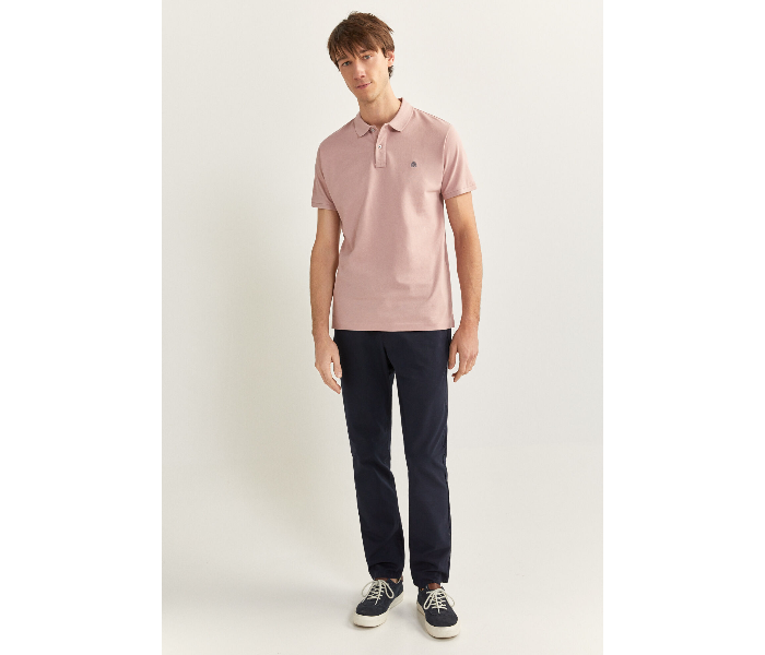 Springfield SS20 Basic Solid Slim Fit Polo T-Shirt Small For Men - Cherry Blossom - Zoom Image 3