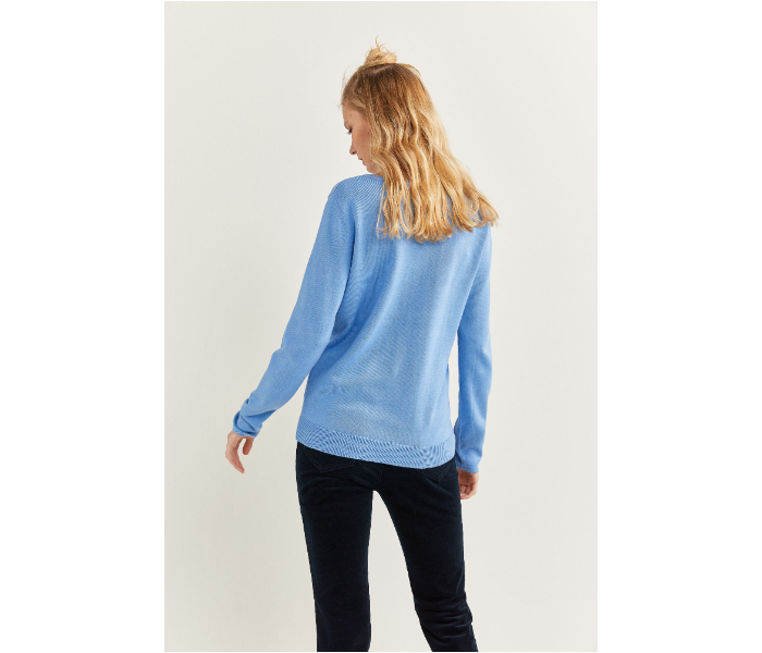 Springfield S20 Long Sleeve Knitwear Small For Women - Light Blue - Zoom Image 4