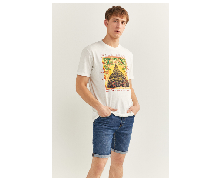 Springfield SS20 SPF Printed Short Sleeve T-shirt Small - Ivory - Zoom Image 1