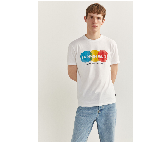 Springfield SS20 SPF Short Sleeve T-shirt XXL - White - Zoom Image 3