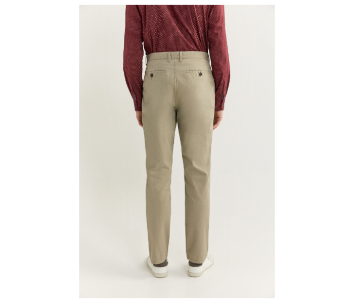 Springfield SS20 Solid Sport Trousers Chinos EU 46 For Men - Light Khaki - Zoom Image 4