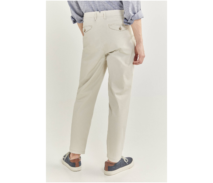 Springfield SS20 Solid Sport Trousers Chinos EU 46 For Men - Cream - Zoom Image 4