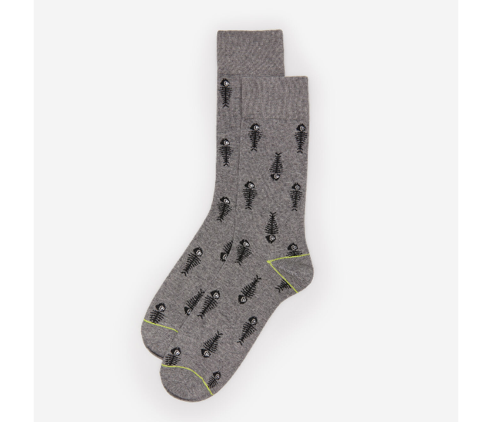 Springfield SS20 Fancy Socks X-Small For Men - Dark Grey - Zoom Image 1