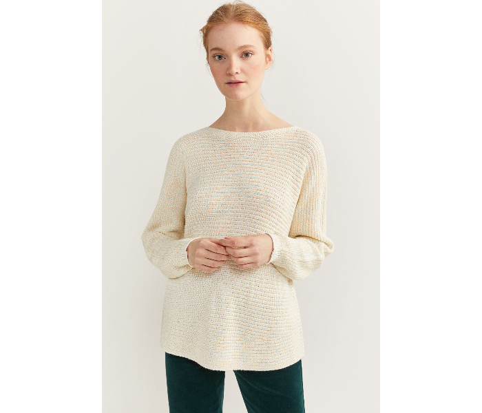 Springfield SS20 Long Sleeve Knitwear Extra Large For Women - Ivory - Zoom Image 1