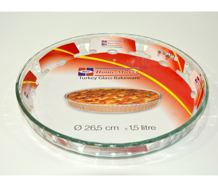 Avic HM AV1-6495 1.5Litre Round Pie Plate - Clear - Zoom Image