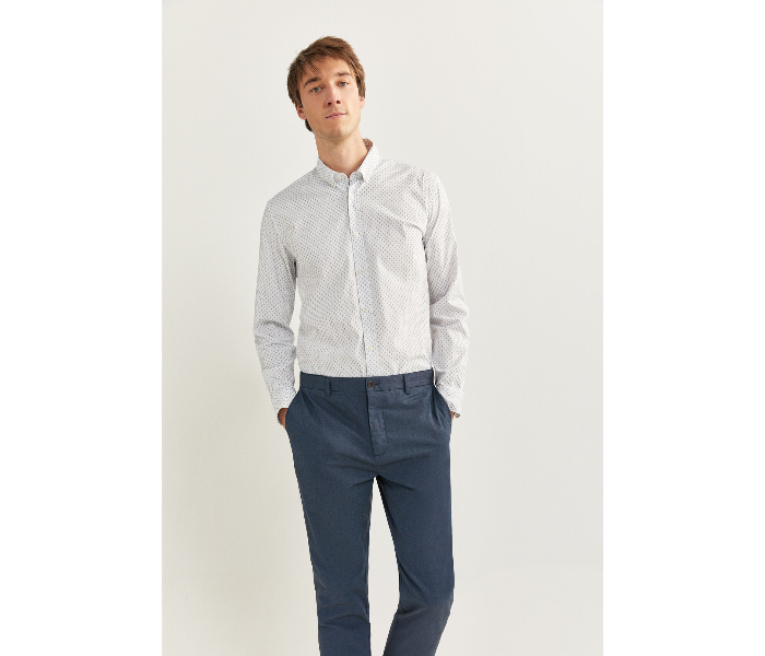 Springfield SS20 Solid Sport Trousers Chinos EU 46 For Men - Navy - Zoom Image 3