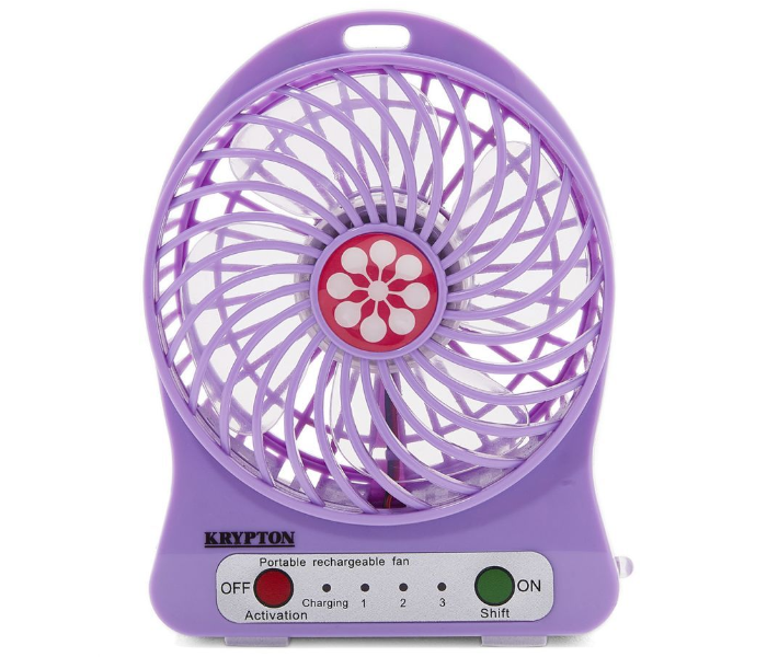 Krypton KNF6037 Mini Rechargeable Fan Purple - Zoom Image 1