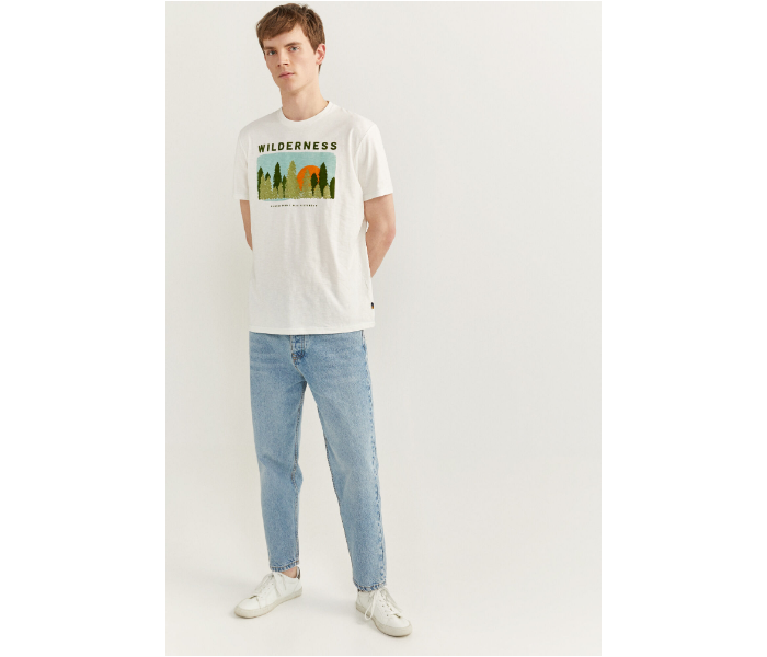 Springfield SS20 SPF Printed Short Sleeve T-shirt XXL - White - Zoom Image 3