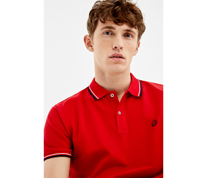 Springfield AW19 Basic Slim Fit Polo T-Shirt Small For Men - Red - Zoom Image 3