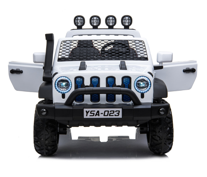 Babylove 29-023A Fc-Jeep Wrangler Rechargable Car With Remote And 2motor Music And Light - White - Zoom Image 4