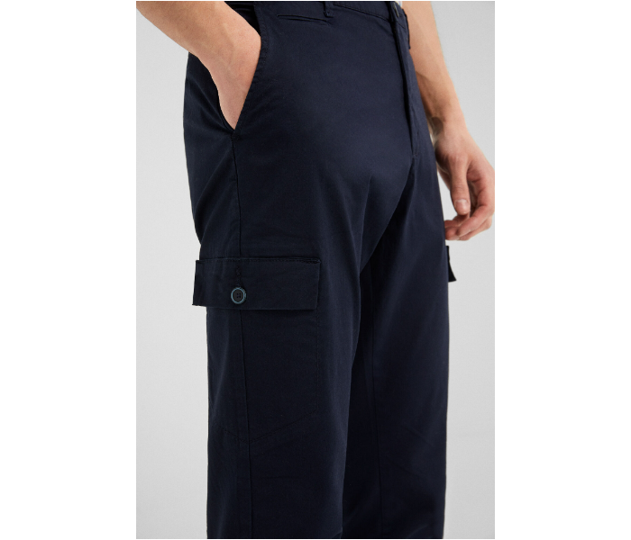 Springfield SS19 Solid Sport Trouser Chinos EU 44 For Men – Dark Blue - Zoom Image 4