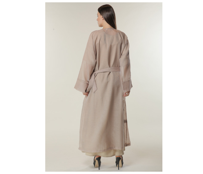 Moistreet Extra Small Organza Abaya Set with Beige Under Abaya - Zoom Image 3