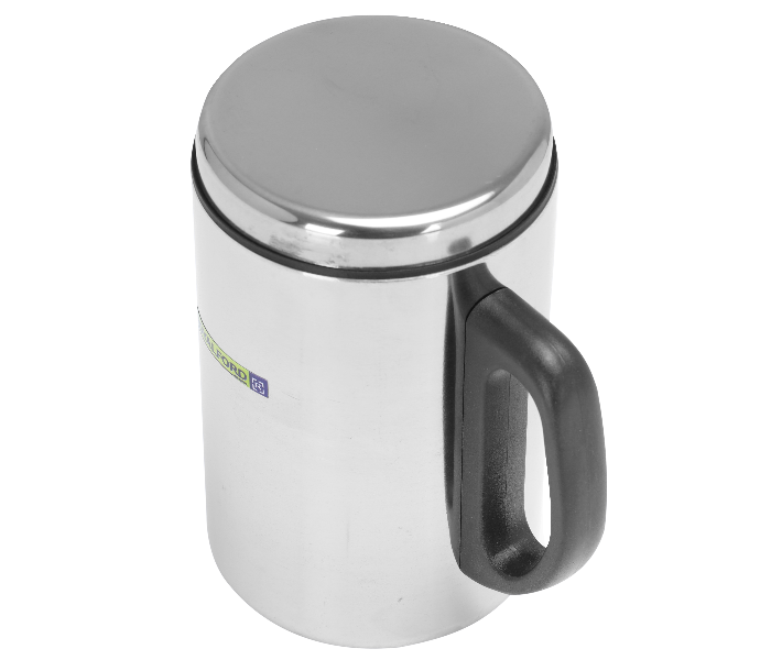 Royalford RF5026 Stainless Steel Travel Mug - 350ml, Silver & Black - Zoom Image 2