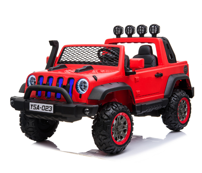 Babylove 29-023A Fc-Jeep Wrangler Rechargable Car With Remote And 2motor Music And Light - Red - Zoom Image 2