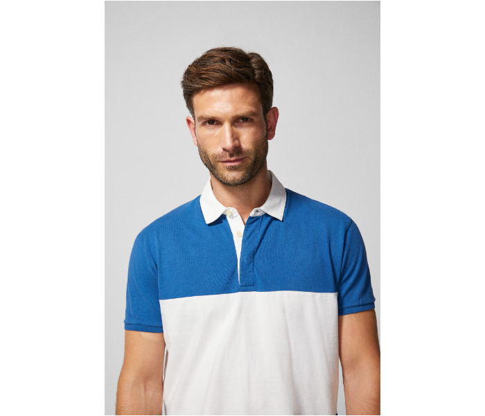 Springfield AW18 Polo Fancy T-Shirt Medium For Men - Blue And White - Zoom Image 2