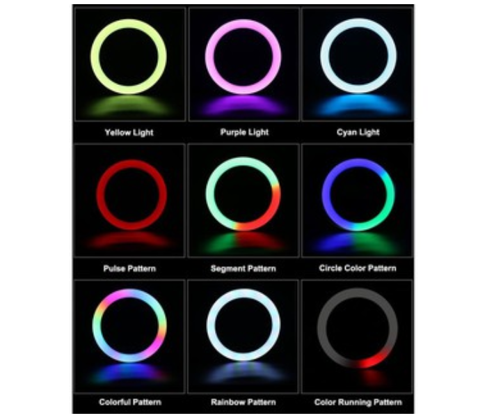 TikTok Ring Light RGB 33cm And Tripod Besi Led Rainbow Video LED - Zoom Image 3