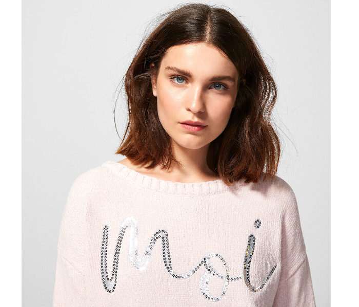 Springfield AW18 Long Sleeve Knitwear Small For Women - Light Pink - Zoom Image 2