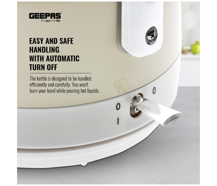 Geepas GK38017UK 1.5L Cordless Electric Kettle - Cream - Zoom Image 7