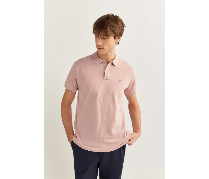 Springfield SS20 Basic Solid Slim Fit Polo T-Shirt XXX-Large For Men – Cherry Blossom - Zoom Image 2