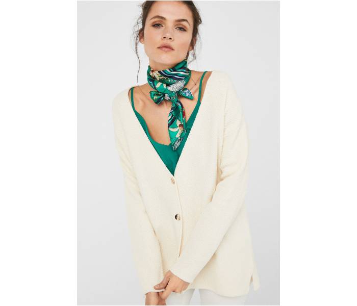 Springfield SS19 Cardigan Tricot Small For Women - Cream - Zoom Image 2