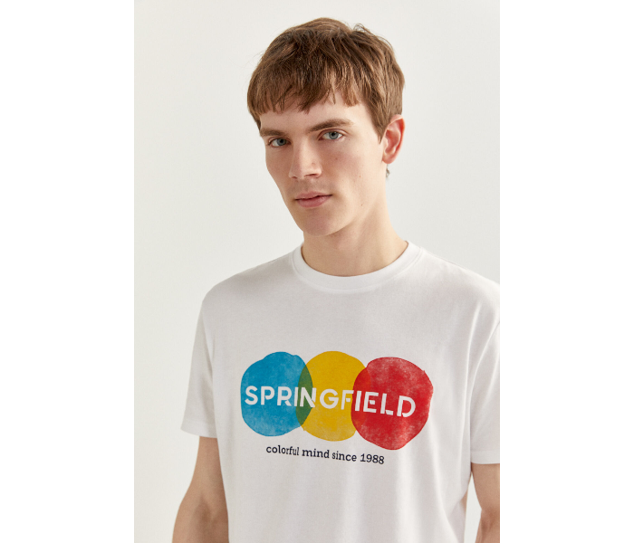 Springfield SS20 SPF Short Sleeve T-shirt Large - White - Zoom Image 4