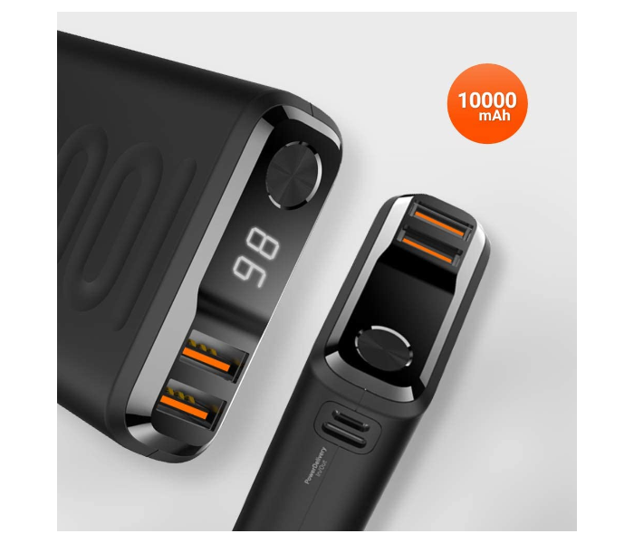 Porodo 10000mAh Power Bank 18W Power Delivery - Black - Zoom Image 3