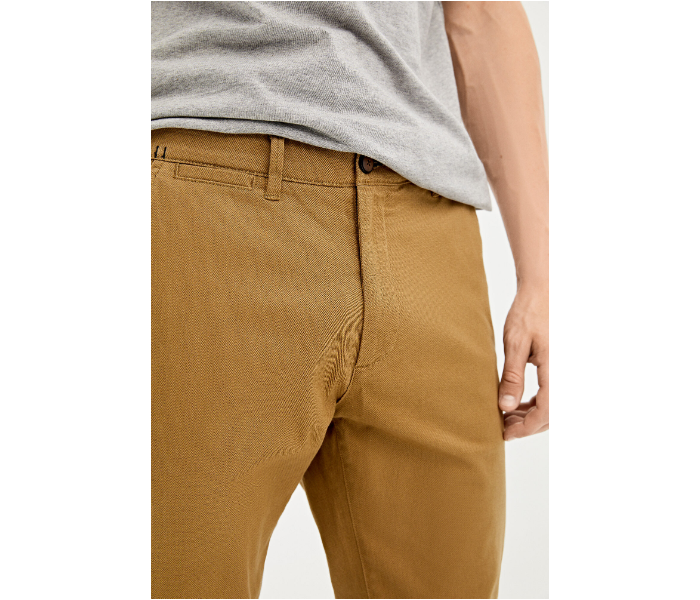 Springfield AW19 Solid Sport Trouser Chinos EU 50 For Men - Beige - Zoom Image 4